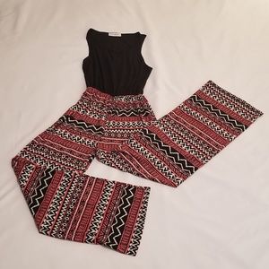 Black multicolored jumpsuit